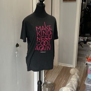 P428. Next Level Apparel Dark Gray Tee with Pink Print from Unlearn |M